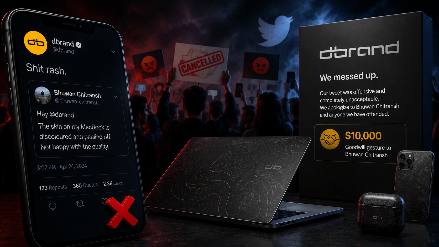 dbrand apology tweet controversy