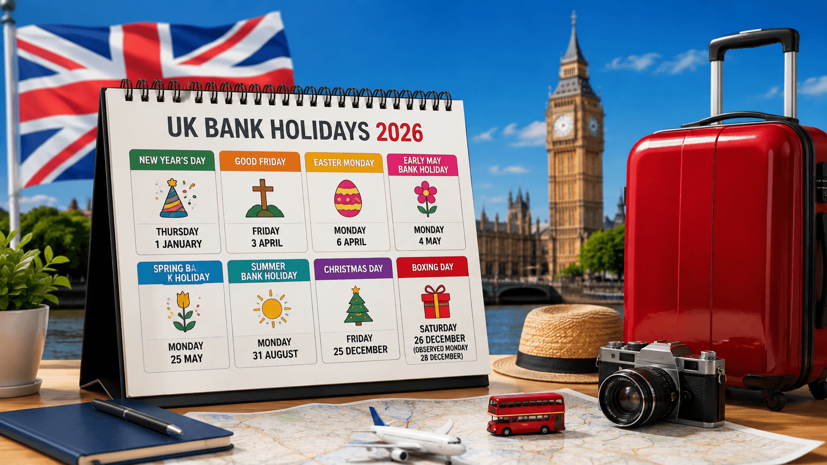 UK bank holidays 2026 dates