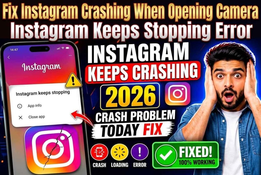 Instagram crashing when opening camera fix