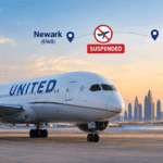 United Airlines Dubai flights suspended