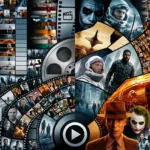 Christopher Nolan movies poster collage including Oppenheimer, Inception, The Dark Knight and The Odyssey