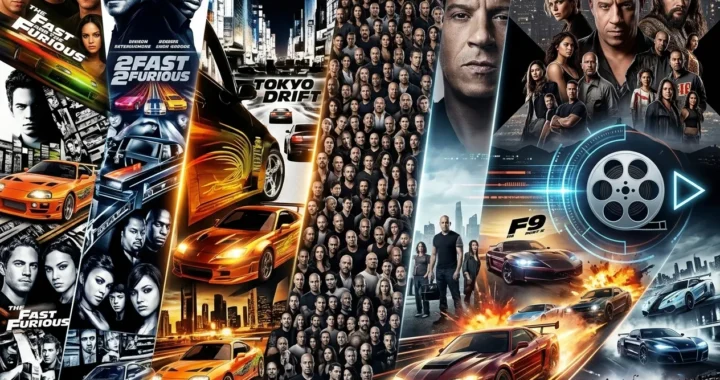 Fast and Furious movies in order poster collage showing the full film timeline