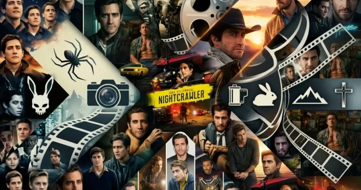 Jake Gyllenhaal movies collage showing his acting career timeline