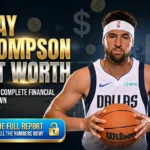 Klay Thompson net worth infographic with salary and contract breakdown