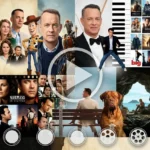 Tom Hanks movie poster collage representing his best known films